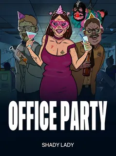 Office Party humorvoller Slot im Büro-Setting mit Wilds und Scattern